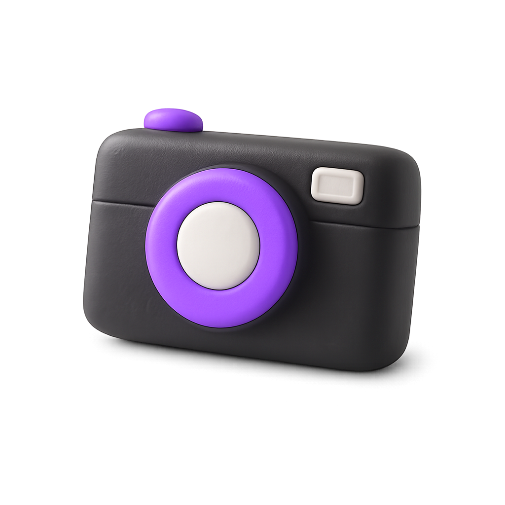 Appareil photo représentant le shooting sur place